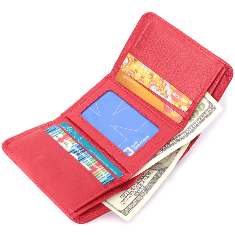 Женский кошелек горизонтального формату из натуральной кожи ST Leather 22721 Красный Киев - изображение 5