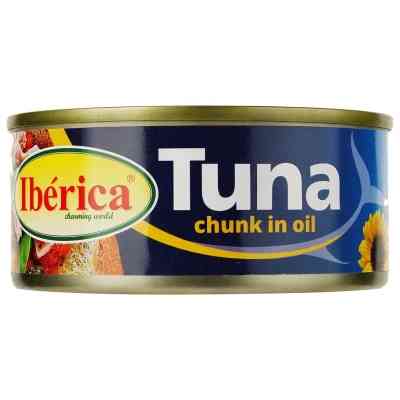 Рибні консерви Iberica Тунець цілий в соняшниковій олії 150 г (8436024298949) Вінниця