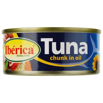 Рыбные консервы Iberica Тунец целый в подсолнечном масле 150 г (8436024298949) Винница - изображение 1