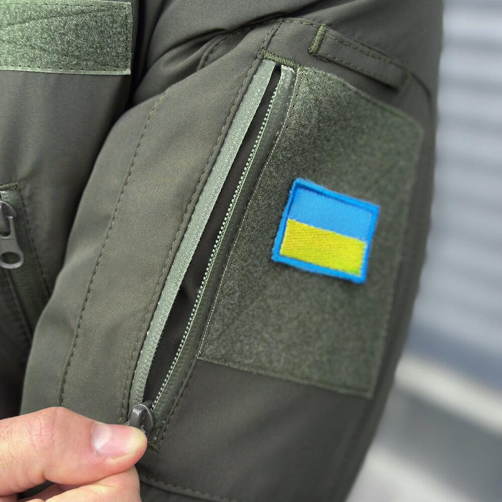 Чоловіча зимова куртка хакі з капюшоном Pobedov Winter Jacket Motive ЗИМА В2 Київ - фото 8