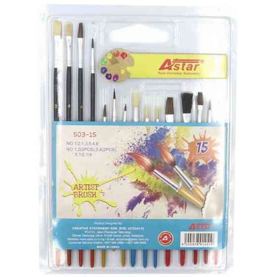 Набір художніх пензликів Astar 503-15 в наборі 15 штук Вінниця