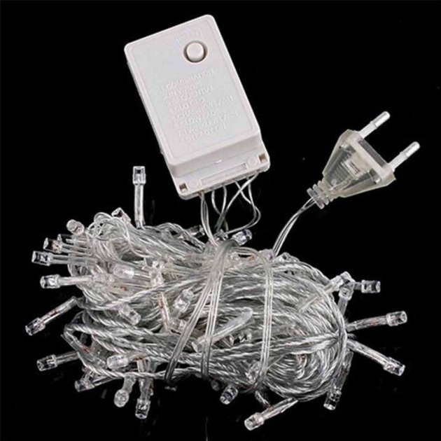 Гирлянда RD-7140 100 LED 10 м теплый цвет / Прозрачный провод Київ - фото 2