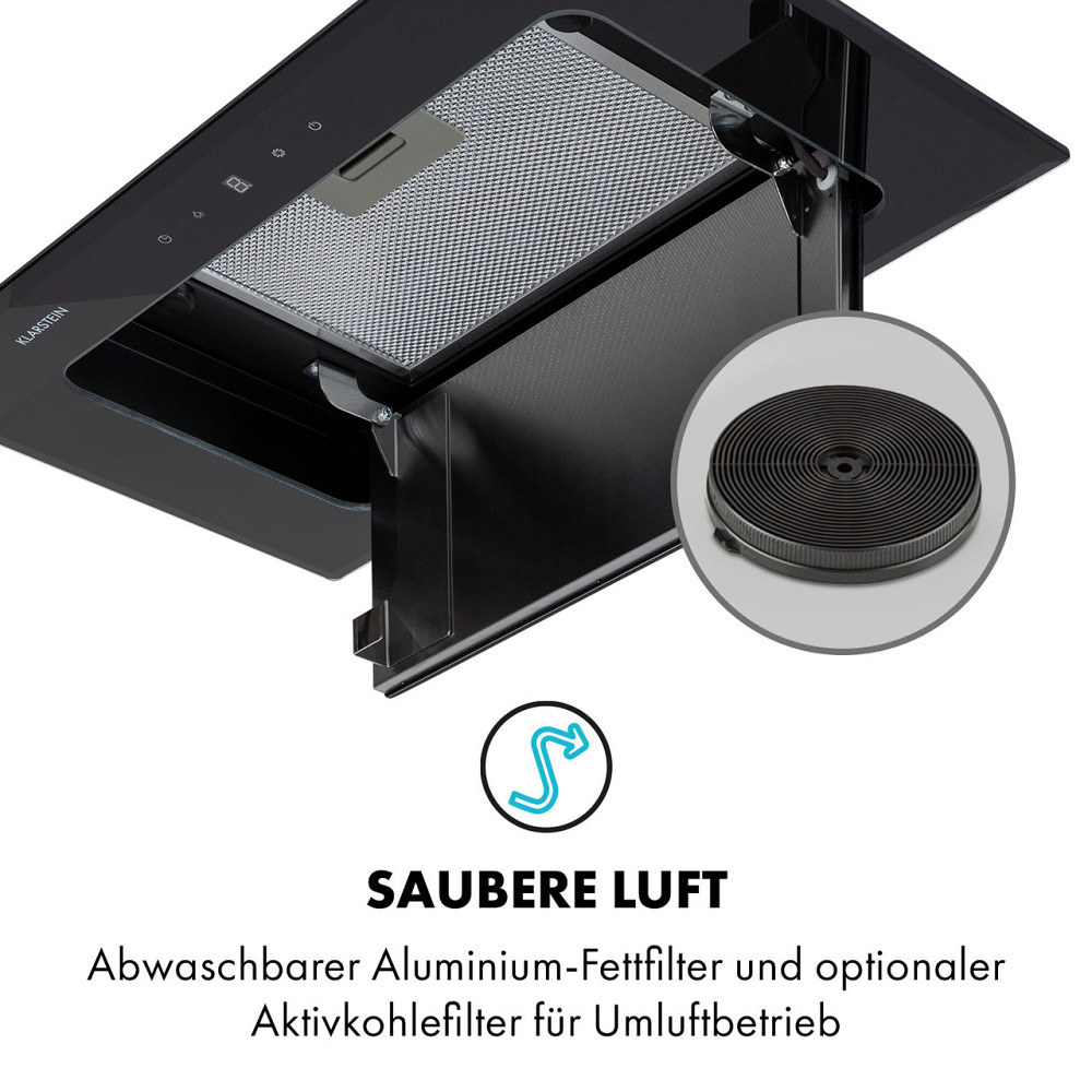 Вентиляторный модуль Hektor Brilliant Edition 52 см, 506 м³/ч, сенсорное стекло, черный (Германия, читать Ровно - изображение 6