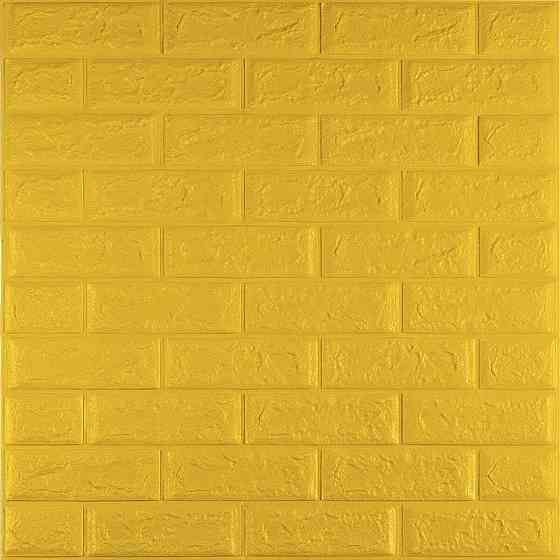 3D панель самоклеющаяся 700x770x5мм кирпич Желтый (010-5) SW-00000146 Днепр