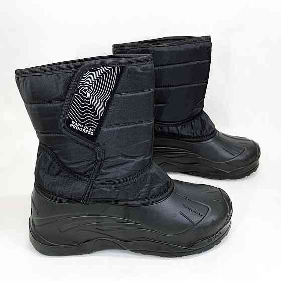 Удобные рабочие сапоги 45р, Утепленные сапоги осень зима, Черные ботинки для работы IN-60 Львов