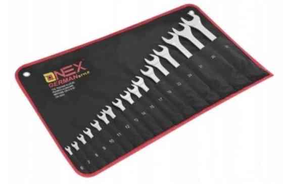 Набор рожковых комбинированных ключей OX-3223 с резиновыми вставками, 17 шт, 6–32 мм, Cr-V сталь в футляре Одесса