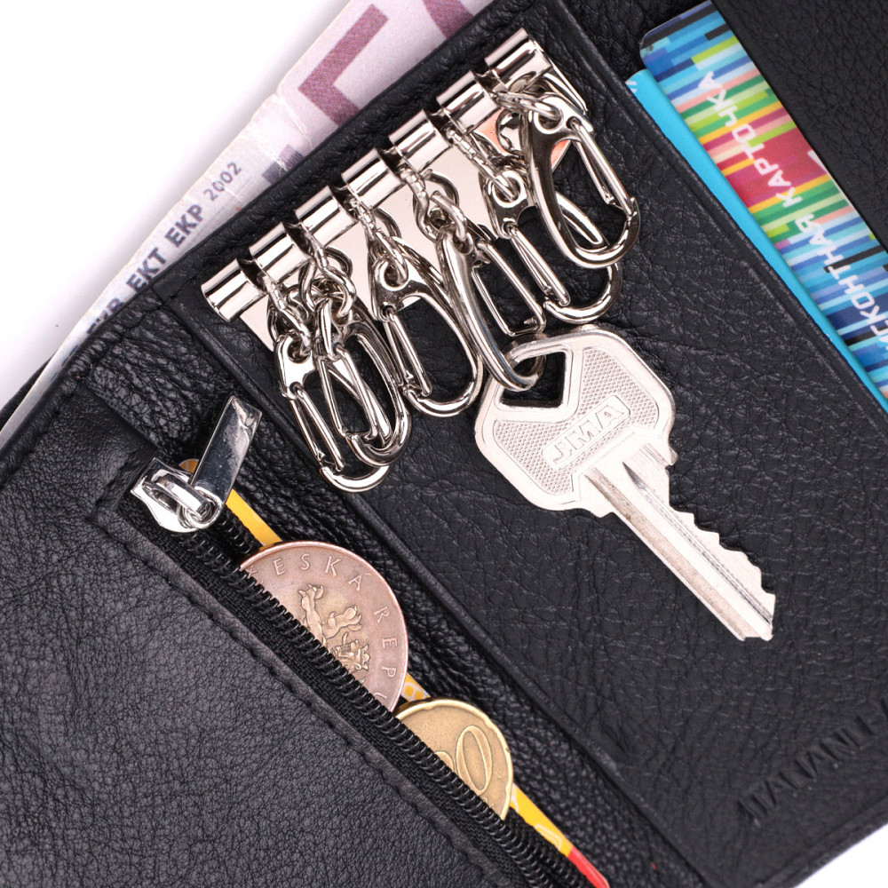 Вместительная ключница из натуральной кожи ST Leather 22477 Черный Киев - изображение 7