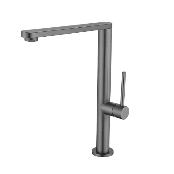 Смеситель для умывальника высокий WEZER EKO4G-01 графит Киев