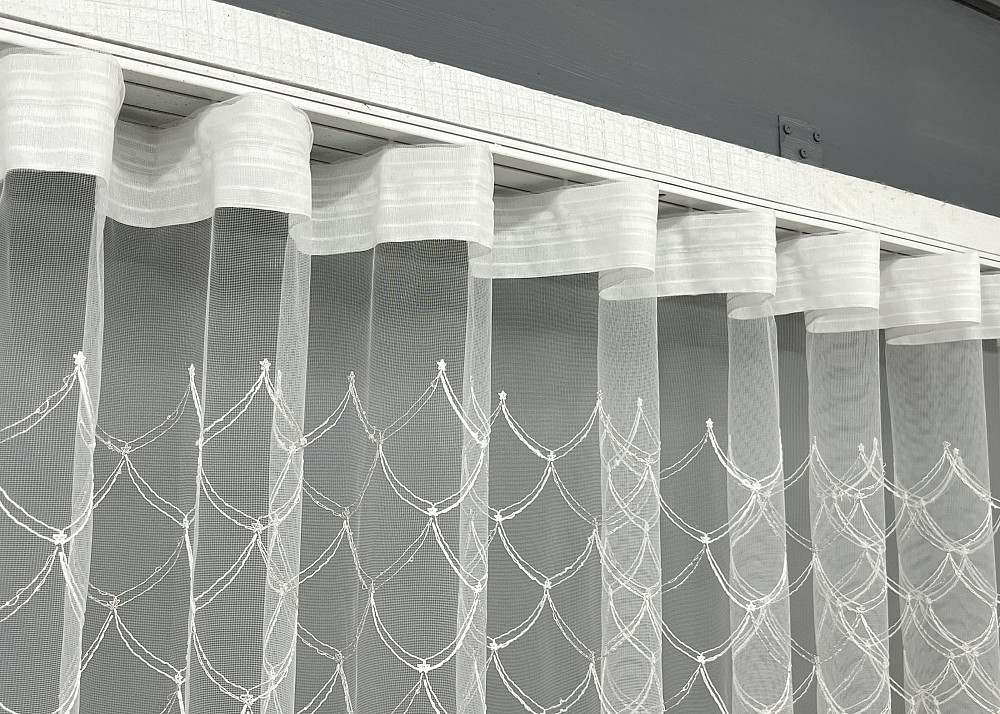 Тюль фатин з вишивкою та люрексом колір молочний з пудровим 2013т Київ - фото 7