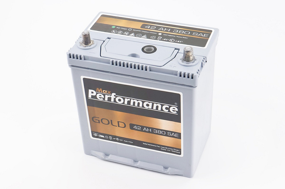 Акумулятор 12V42Ah 6СТ 380A R+ кислотний GOLD (L195*W127*H205/224mm), Туреччина Бершадь - фото 1