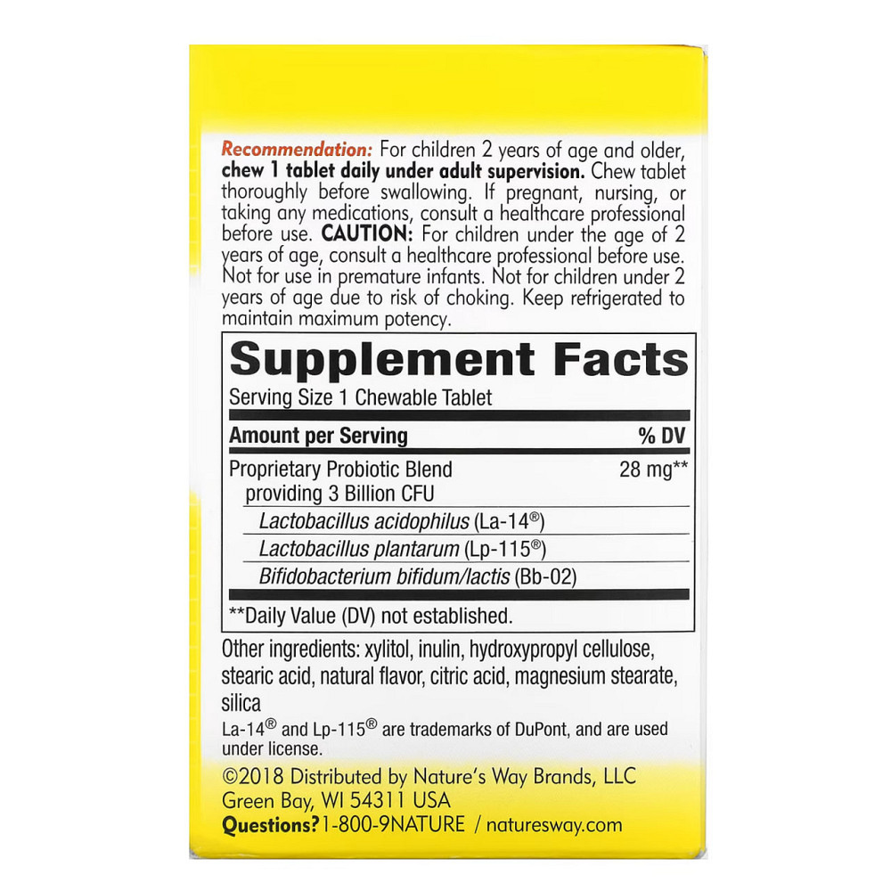 Пробиотики для детей Nature's Way Primadophilus 30 таблеток Апельсин Киев - изображение 3