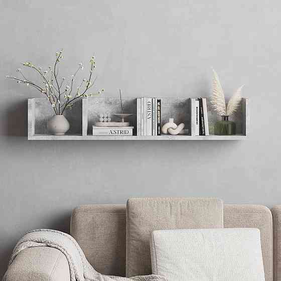 Полиця настінна VAYS M-59, навісна, ЛДСП, 92×17×17 см - для дому, офісу, декору Львів