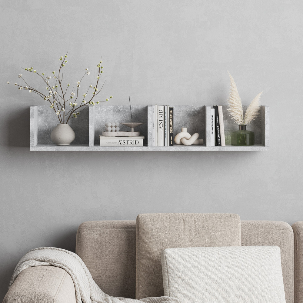 Полиця настінна VAYS M-59, навісна, ЛДСП, 92×17×17 см - для дому, офісу, декору Львів - фото 3