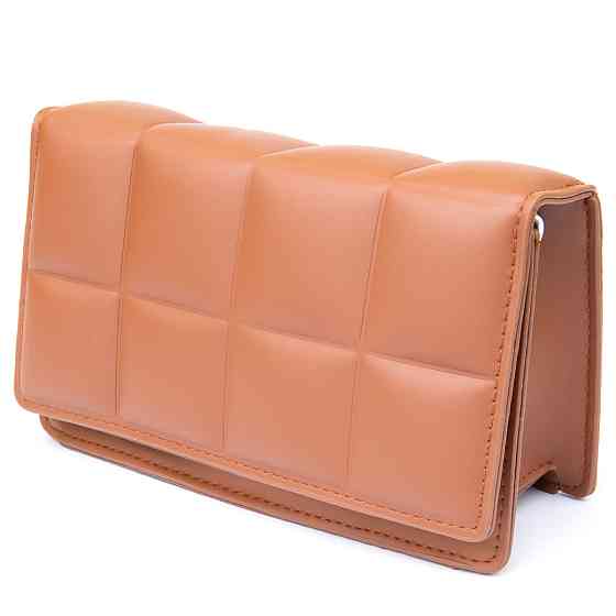 Горизонтальная мягкая сумка из кожзаменителя Vintage sale_14909 Коричневая Киев