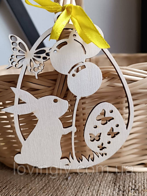 Сувенир к Пасхе, стилизованная деревянная открытка для поздравления. Ирпень - изображение 2