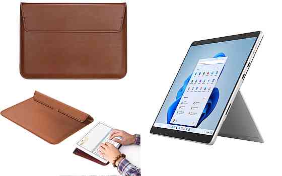 Чохол-конверт VitoCase для Microsoft Surface Pro 8, Pro 9, з функцією підставки для планшета Коричневий Київ