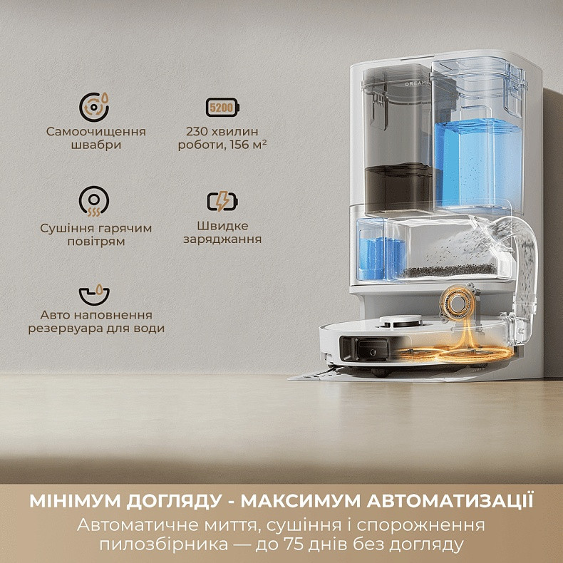 Робот-пилосос Dreame Bot D30 Ultra White (RTD31TE) ( 26596 ) Харьков - изображение 5