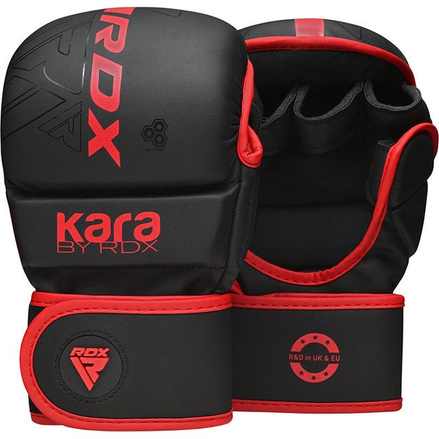 Перчатки для ММА (Греплинговые перчатки) RDX F6 KARA Matte Red Plus S/M (капа в комплекте) Киев - изображение 3
