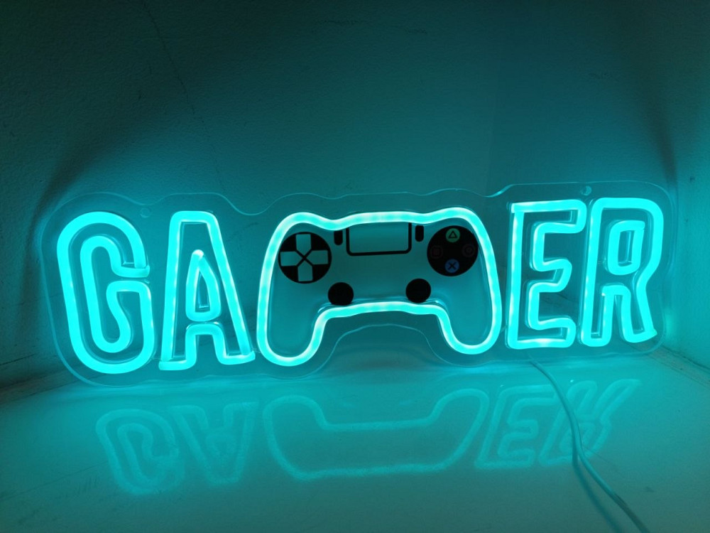 Неонова LED-вивіска «GAMER» Луцьк - фото 1