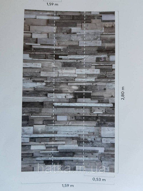 Обои виниловые Grandeco One roll one motif 2 EP6002 панно 3д лофт под камень песчаник серый молочный бежевый Киев - изображение 2