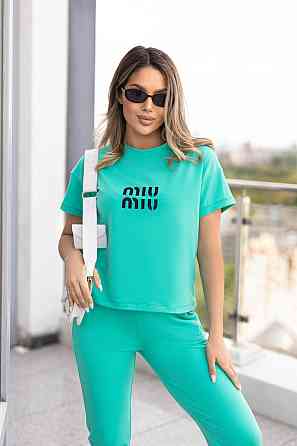 Спортивный костюм с футболкой Cover Батал 50-52, Мятный Киев