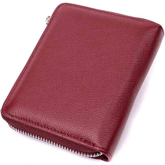 Портмоне для женщин на молнии из натуральной кожи ST Leather 19487 Бордовый Киев