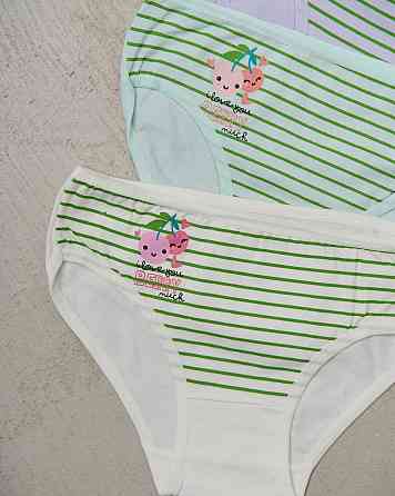 Детские трусики на девочку в полоску - Вишенки 5 шт Nicoletta 116725 4-5 Киев