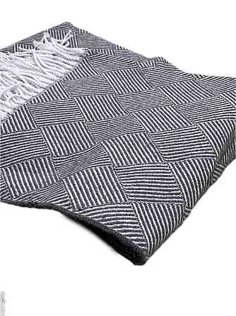 Vladi Плед Vladi 140x200 см бавовняний натуральний сірий Валенсія Valencia Harry Коломия