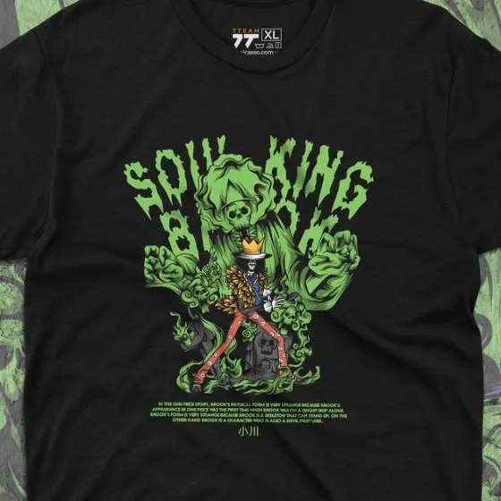 Футболка для подростка мальчика с принтом Ван Пис Brook Размер 160 Anime10227 Днепр