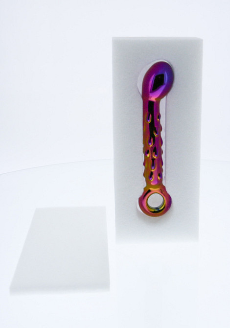 Dt21833 скляний фалоімітатор Dream Toys GLAMOUR GLASS RIBBED G-SPOT DILDO Sex Aura Київ - фото 5