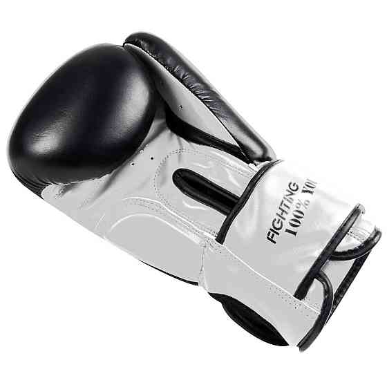 Боксерские перчатки PowerPlay 3004 Classic Черно-Белые 14 унций Киев