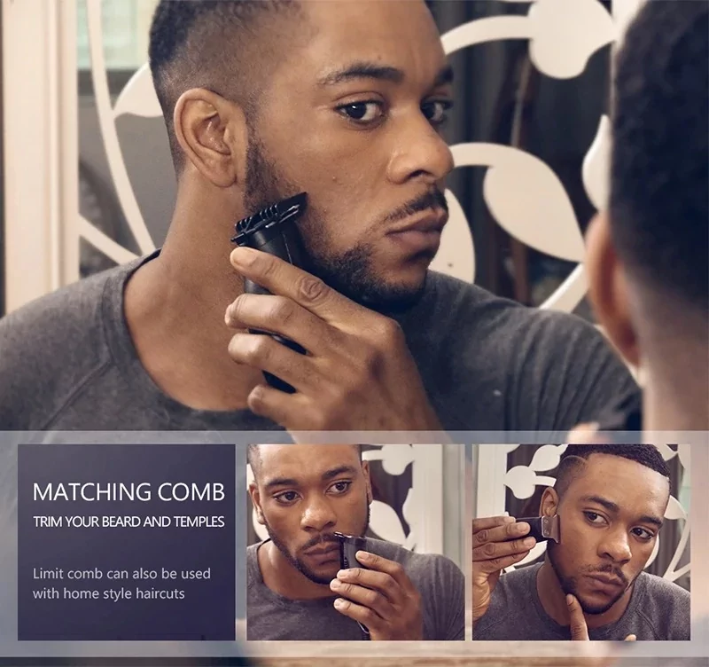 Професійна машинка-триммер для стрижки Kemei Km-701 (7 насадок) Вінниця - фото 9