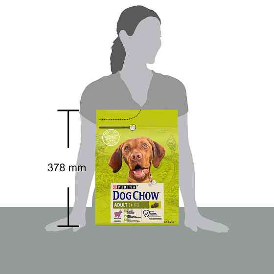 Сухий корм DOG CHOW Adult 1+ для дорослих собак, з ягням, 2.5 кг Київ