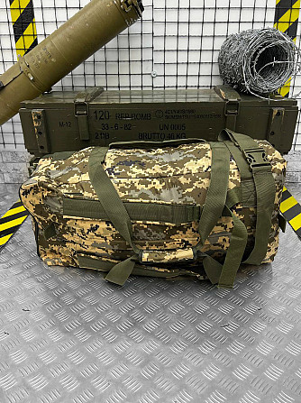 Сумка баул тактическая армейская походная 3 в 1 на 65 л рюкзак для военных и туристов усиленный Киев - изображение 8