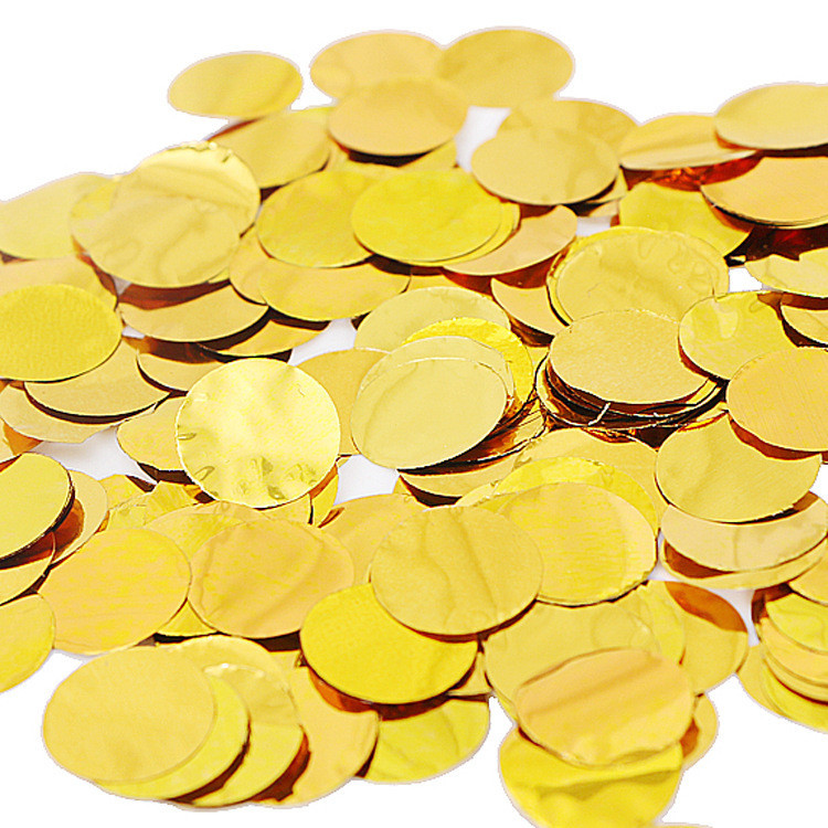 Конфетти круглый из фольги 10 г 25 мм золотистый Киев - изображение 5