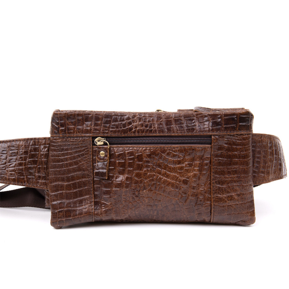 Бананка поясна під шкіру рептилії унісекс Vintage 20401 Коричнева Київ - фото 8