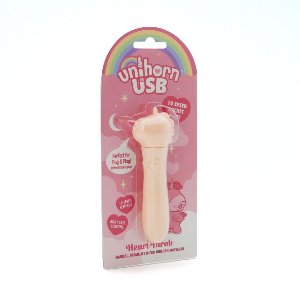 Вібратор-єдиноріжка Unihorn USB Bullet – Heart Throb, віброкуля, USB-зарядка, 10 режимів Sex Aura Київ - фото 4
