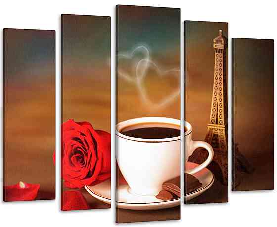 Модульна картина Кави Париж Art-111_5 Київ
