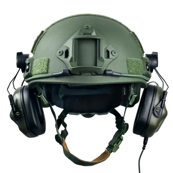 Комплект Шлем кевларовый Fast NIJ IIIA + наушники Earmor M31H Mod3 (Ranger Green) размер S Винница
