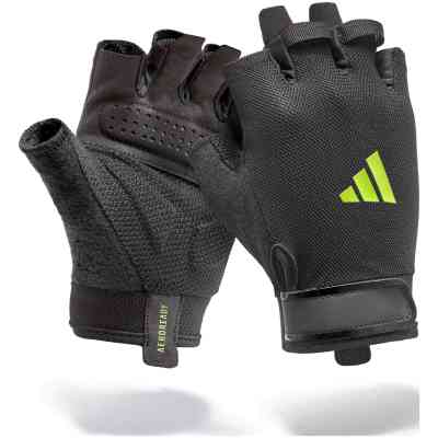 Перчатки для фитнеса Adidas Essential Training Gloves ADGB-15000GN чорний, зелений XS (885652027731) Винница