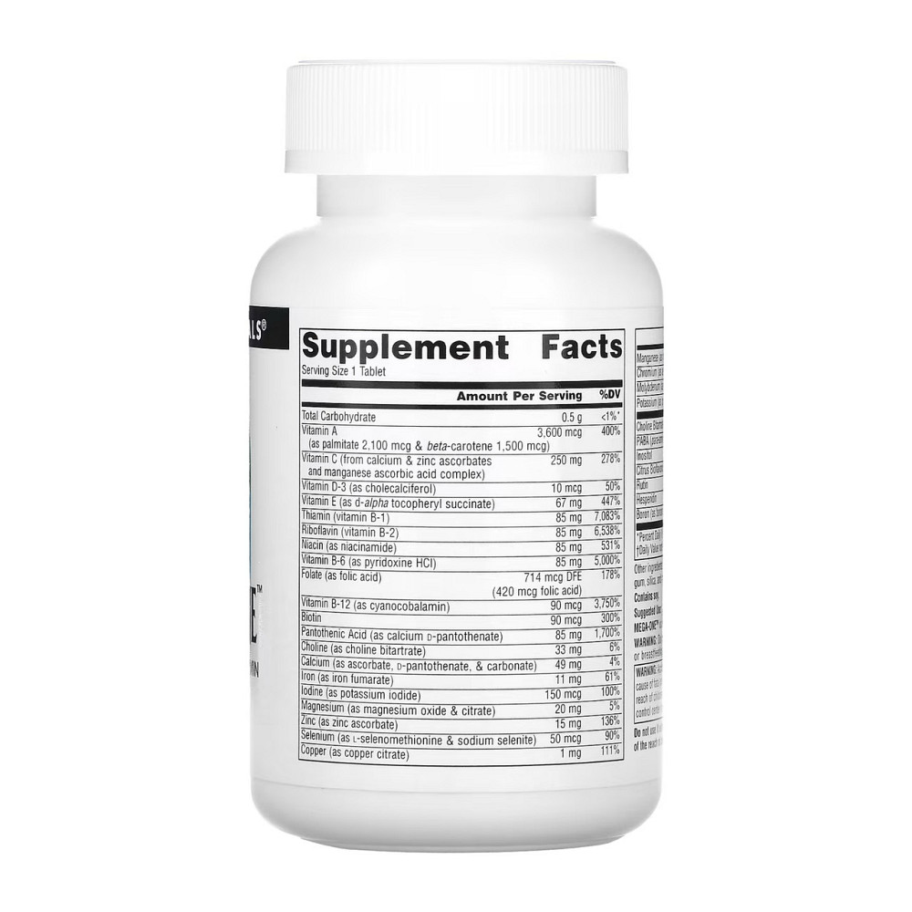 Комплекс витаминов и минералов Source Naturals Витамины без железа Mega-One 30 таб Киев - изображение 2