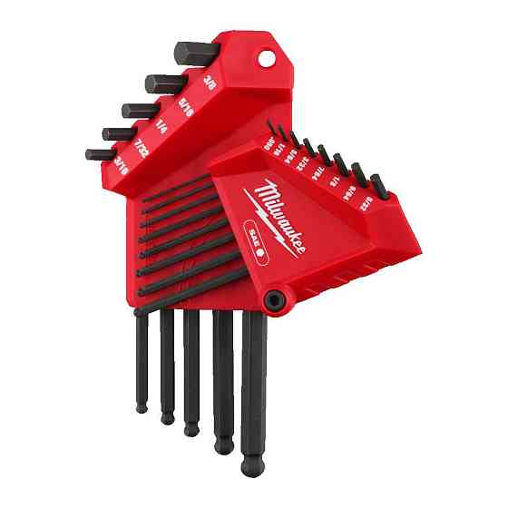Набор ключей Г-образных шестигранных дюймовых HEX MILWAUKEE (3/8'', 5/16', 1/4'', 7/32'', 3/16'', 5/32', 9/64’, 1/8’, 7/64’’’’ Одесса