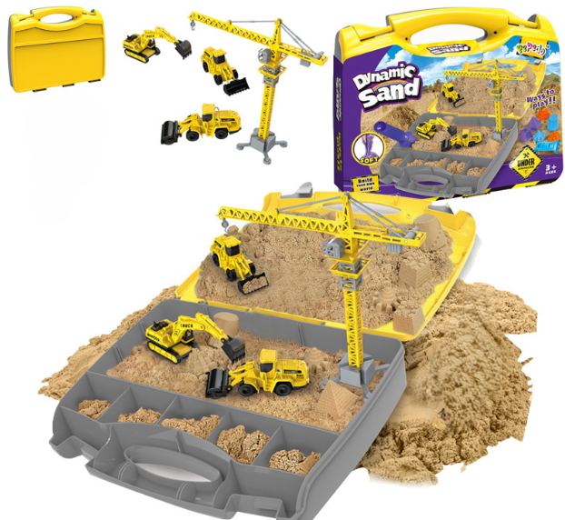 Набір кінетичного піску в кейсі Dynamic Sand кінетичний пісок у валізі з краном та екскаватором ( 25313 ) Харків - фото 1