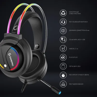 Наушники GamePro HS733 Black (HS733) Винница