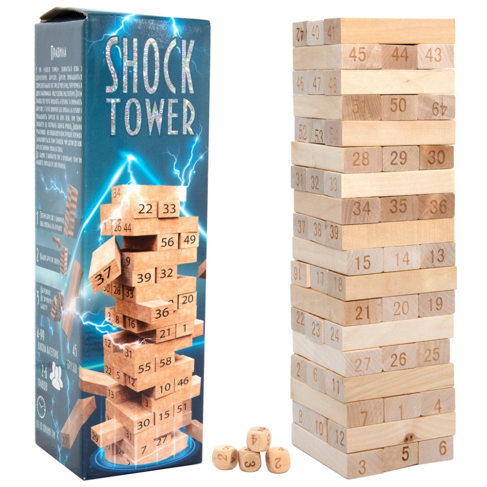 Настільна гра "Shock Tower" 30858, 45 брусків Вінниця - фото 2