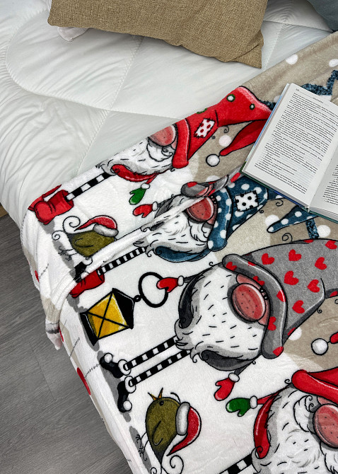 Плед-покрывало 200х230 см с рождественским принтом Разноцветный (87-320) Киев - изображение 8