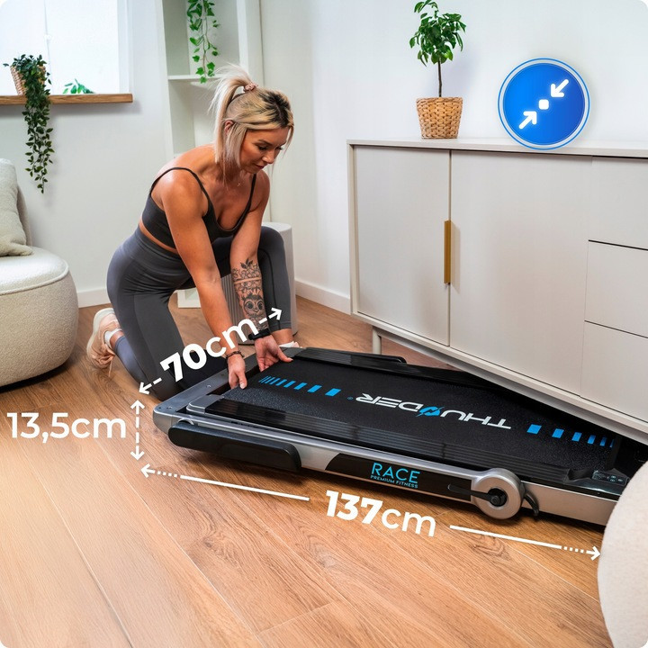 Беговая дорожка электрическая THUNDER RACE-SILVER Киев - изображение 7