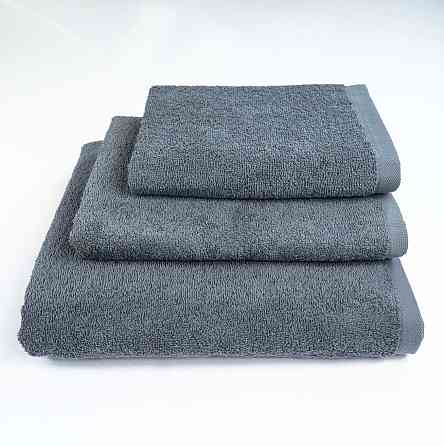 Набор махровых полотенец 3шт GM Textile 40х70см, 50х90см, 70х140см 400г/м2 (Серый) Сумы