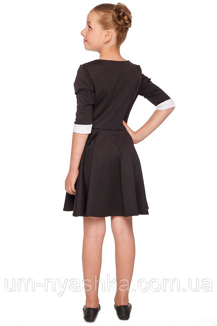 Шкільне плаття чорне з білим коміром 134-152 Кривий Ріг - фото 3