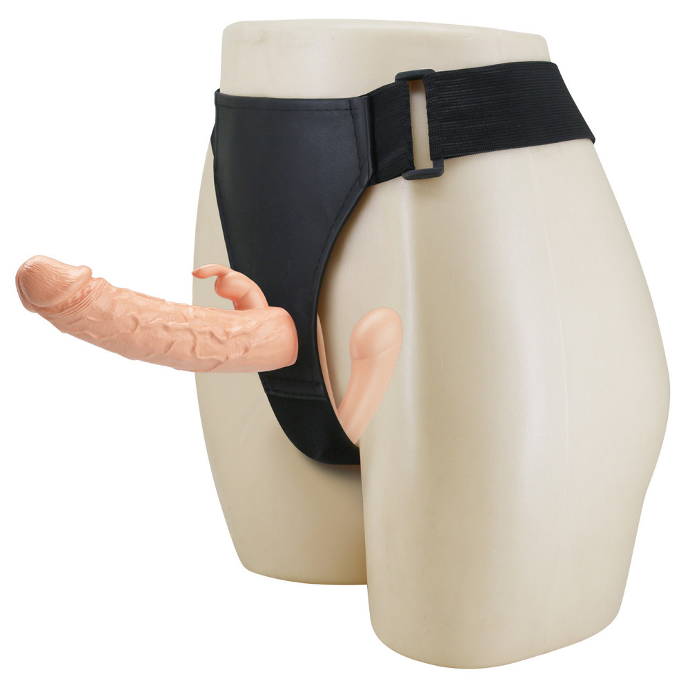 Двосторонній страпон - Ultra Passionate Harness Charlotte 5.5" Sex Aura Київ - фото 3